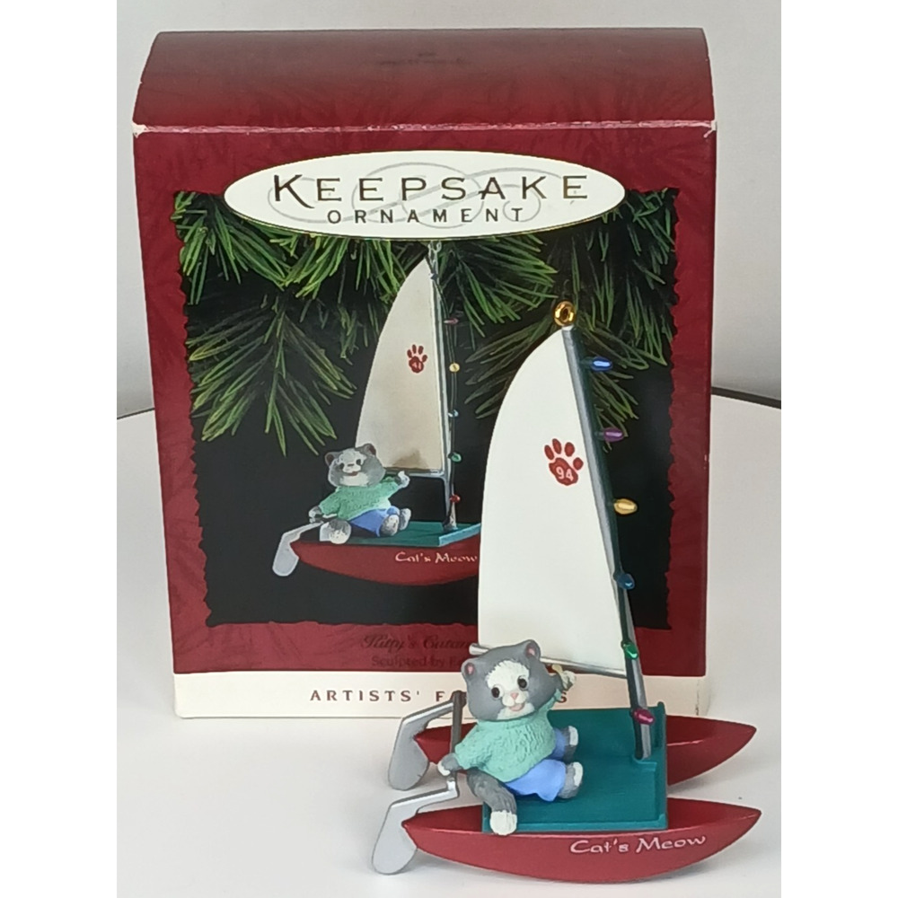 Hallmark Keepsake Ornament 1994 Kitty's Catamaran Artists' Favorites